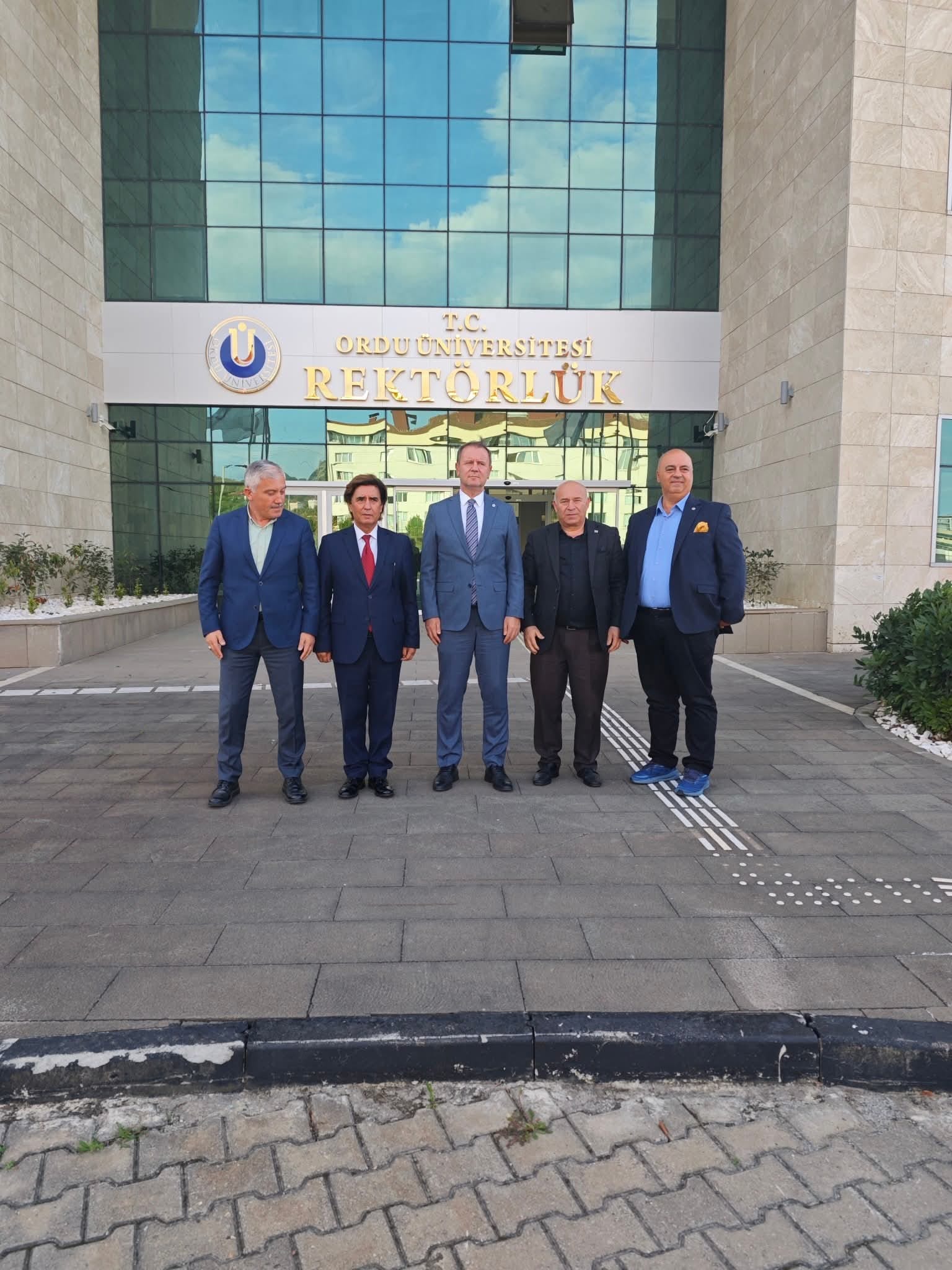 ORDU ÜNİVERSİTESİ REKTÖRÜ ORHAN BAŞ, SEFAİ UZUNYURT'U KONUK ETTİ