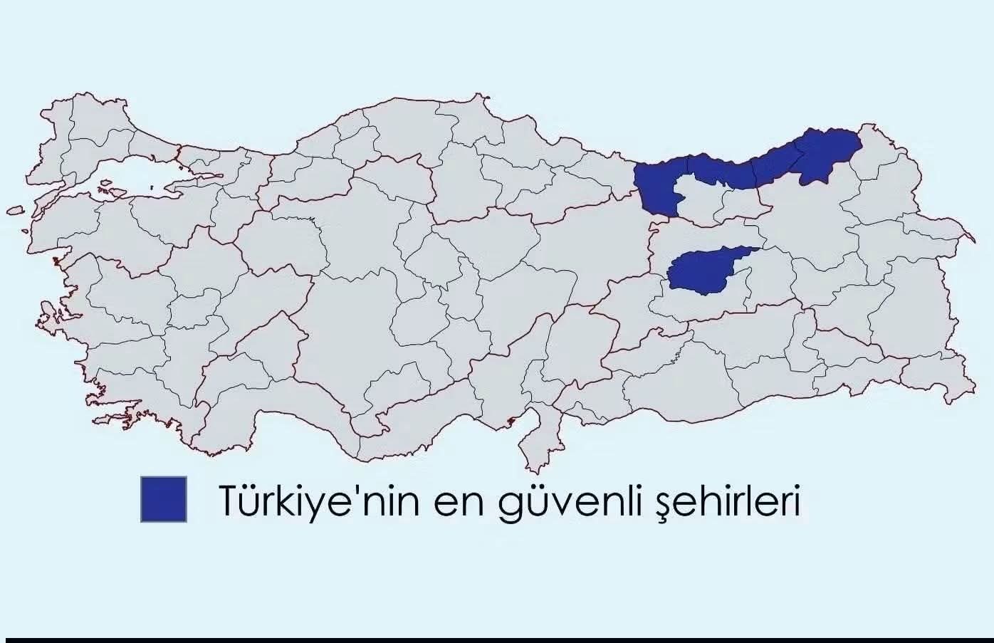 TÜRKİYE'NİN EN GÜVENİLİR 5 İLİ BELLİ OLDU